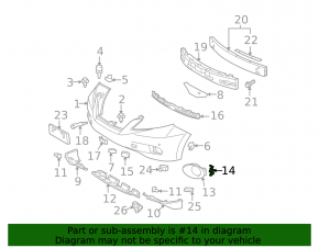 Left fog light bracket Lexus RX450h 10-12 prerest
