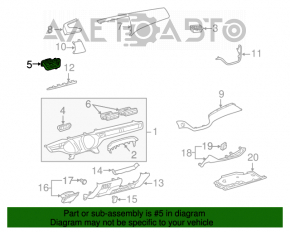 Air duct deflector front right Toyota Avalon 13-18