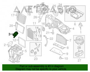 Actuator motor heater drive driver lower VW Passat b7 12-15 USA under climate
