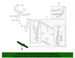 Front cross beam Toyota Rav4 13-18