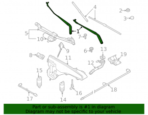 Wiper arm right BMW X5 E70 11-13 rest