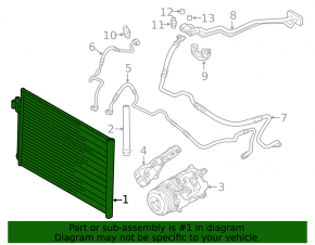 Air conditioning radiator condenser BMW X5 E70 07-13 3.0
