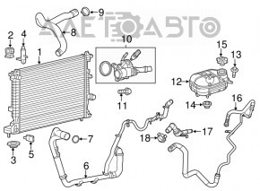 Upper cooling hose Chrysler 200 15-17 2.4