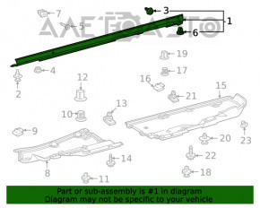 Right threshold Toyota Highlander 20- structure