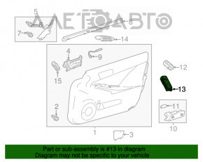 Front left window lift control Lexus RX350 RX450h 10-15 black
