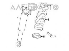 Cadillac CTS 14-19 rear right shock absorber
