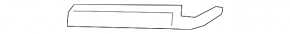 Right front bumper mount for Hyundai Kona 19-21 EV