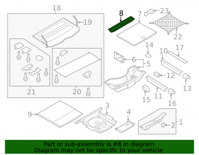 Front trunk floor for Audi Q5 8R 09-17 brown