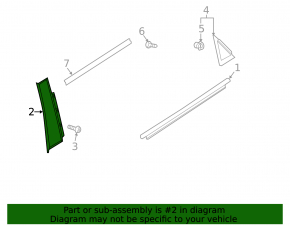 Door trim, side rear left, Audi A3 8V 16-18 5d, front