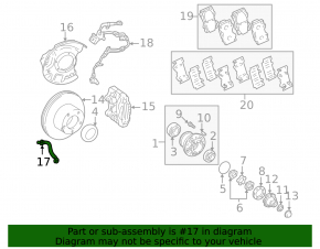 Front left brake hose for Lexus LX 98-07