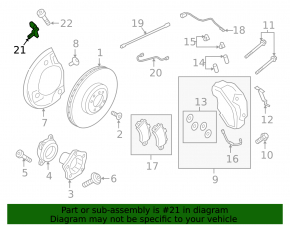 Front left ABS sensor for Porsche Cayenne 19-26