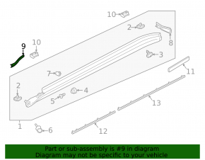 Right front threshold mount for Porsche Panamera 17-23