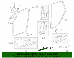Door sill trim outer front right Mercedes GLS-class X166 13-19 chrome with backlight