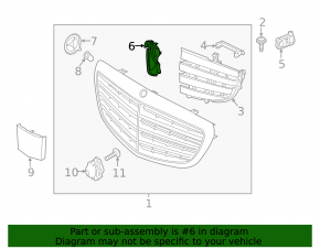 Left radiator deflector Mercedes C-class W205 15-18 Luxury