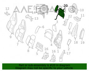 Mercedes GLC 16-22 driver's seat knee support adjustment motor broken mount
