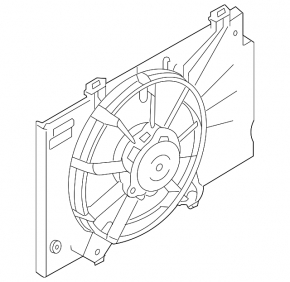 Radiator shroud diffuser assembly for Ford Fiesta 11-19 1.6