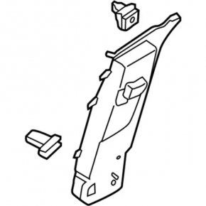 Ford Escape MK3 16-19 center pillar trim, upper belt, right, gray
