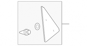 Triangle trim door rear left Mazda CX-7 06-12