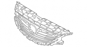 Radiator grille grill Mazda 6 13-17 in assembly, under radar cruise