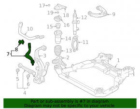 Lower long control arm, front left, Mazda6 03-08