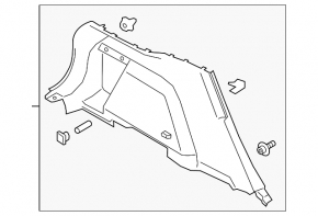 Arch trim left Ford Escape MK4 20- black