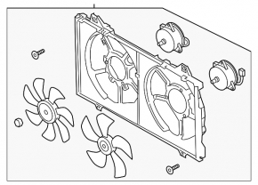 Diffuser radiator shroud assembly Mazda 6 13-21 2.0 2.5