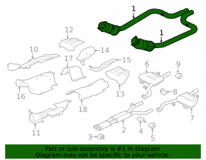 Intake pipe with catalytic converter left Jaguar F-Pace X761 17- 3.0t AWD with lambda probe