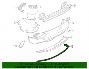Volkswagen ID.4 23-25 rear bumper lip trim, black structure