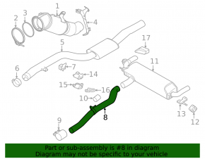 Exhaust pipe rear BMW 5 G30 17-23 3.0T