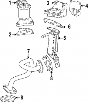 EGR pipe Honda CRV 23- HEV