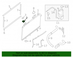 Radiator bracket upper left Nissan Murano z52 15-