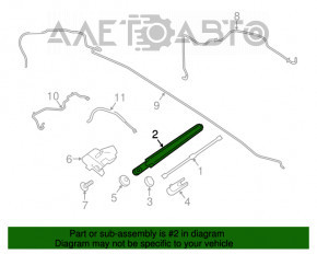 Rear wiper arm Lincoln MKC 15-