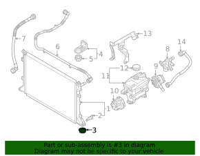 Lower left radiator support for Kia EV6 22-24 tires