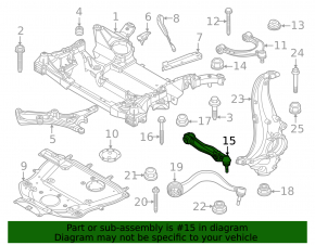 Lower control arm, front right, rear, BMW 5 G60 24-26