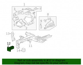 Upper Front Bumper Reinforcement Fang Left Buick Encore 13-19