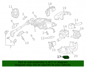 Audi Q7 4L 10-15 steering wheel adjustment joystick