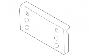Front license plate area for Audi Q7 16-19