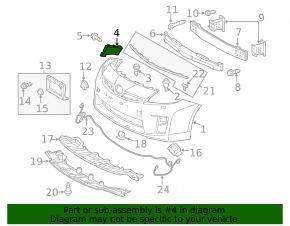 Front Bumper Mount Left Toyota Prius 30 10-15 OEM