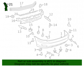 Rear right mudguard Lexus RX300 RX330 RX350 RX400h 04-09