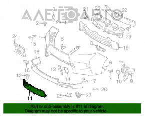 Front bumper grille lower Lexus RX350 RX450h 13-15 rest F-sport