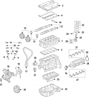 Connecting rod with piston Chevrolet Trax 15-22 1.4T