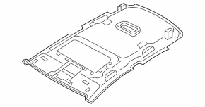 Ceiling trim VW Passat b7 12-15 USA beige under the sunroof