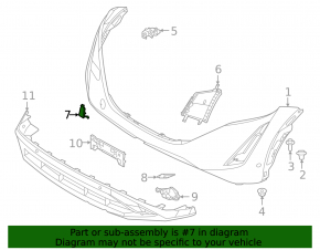 Nissan Ariya 23-25 Front Bumper Tow Hook Cap
