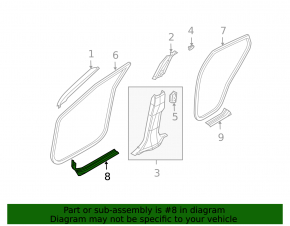 Inner front right door sill plate for Infiniti FX35 FX45 03-08 beige
