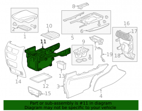Acura MDX 14-20 black interior center console trim