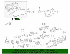 Toyota Sienna 11-14 Gray Hazard Light Button