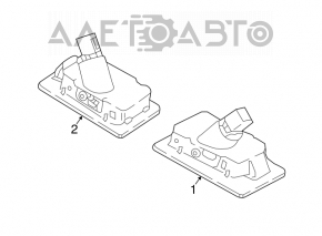 Trunk lid number plate light left Hyundai Elantra AD 17-18 prerest