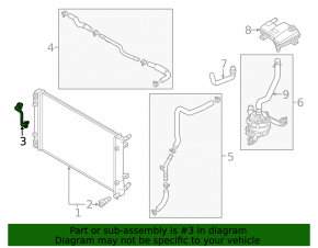 Air conditioner tube condenser-radiator inverter Hyundai Ioniq 17-22 HEV, PHEV