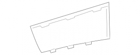 Right rear bumper lip Mercedes A-class V177 19-22 structure, AMG pkg