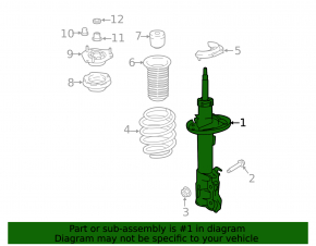 Shock absorber front left Ford Ecosport 18-22 2.0